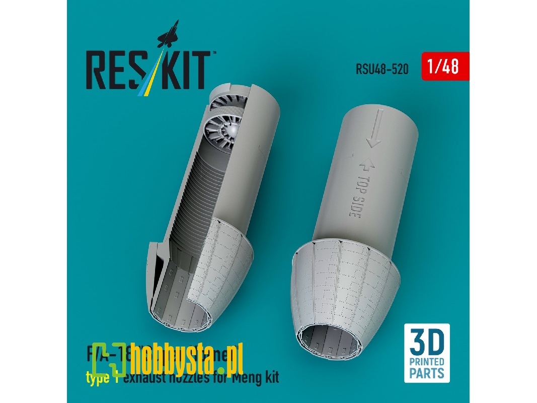 F/A-18 'super Hornet' Type 1 Exhaust Nozzles For Meng Kit (3d Printed) - zdjęcie 1 F/A-18 'super Hornet' Type 1 Exhaust Nozzles For Meng Kit (3d Printed) - zdjęcie 1