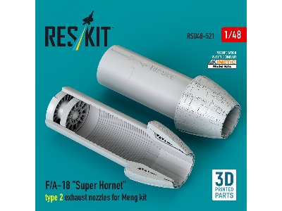 F/A-18 'super Hornet' Type 2 Exhaust Nozzles For Meng Kit (3d Printed) - zdjęcie 3