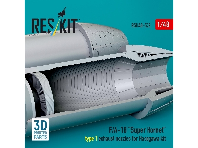 F/A-18 'super Hornet' Type 1 Exhaust Nozzles For Hasegawa Kit (3d Printed) - zdjęcie 1