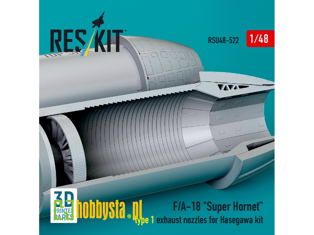 F/A-18 'super Hornet' Type 1 Exhaust Nozzles For Hasegawa Kit (3d Printed) - zdjęcie 1 F/A-18 'super Hornet' Type 1 Exhaust Nozzles For Hasegawa Kit (3d Printed) - zdjęcie 1