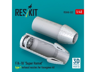 F/A-18 'super Hornet' Type 1 Exhaust Nozzles For Hasegawa Kit (3d Printed) - zdjęcie 3