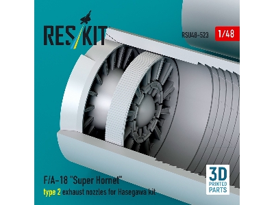 F/A-18 'super Hornet' Type 2 Exhaust Nozzles For Hasegawa Kit (3d Printed) - zdjęcie 1