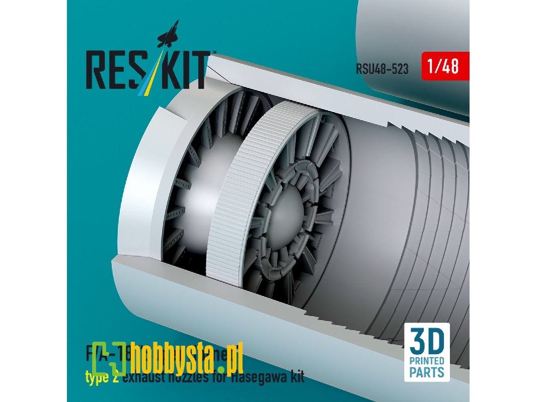 F/A-18 'super Hornet' Type 2 Exhaust Nozzles For Hasegawa Kit (3d Printed) - zdjęcie 1 F/A-18 'super Hornet' Type 2 Exhaust Nozzles For Hasegawa Kit (3d Printed) - zdjęcie 1