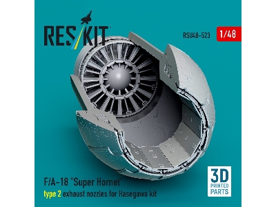 F/A-18 'super Hornet' Type 2 Exhaust Nozzles For Hasegawa Kit (3d Printed) - zdjęcie 2