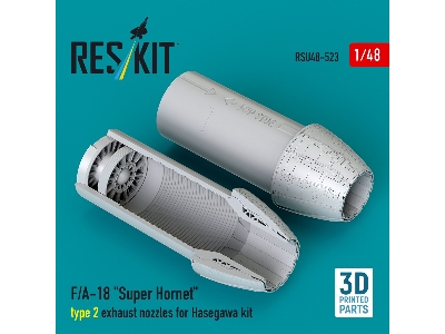 F/A-18 'super Hornet' Type 2 Exhaust Nozzles For Hasegawa Kit (3d Printed) - zdjęcie 3