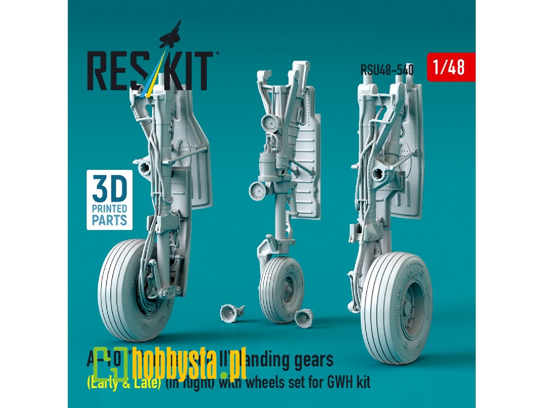 A-10 'thunderbolt Ii' Landing Gears (Early & Late) (In Flight) With Wheels Set For Gwh Kit (3d Printed) - zdjęcie 1 A-10 'thunderbolt Ii' Landing Gears (Early & Late) (In Flight) With Wheels Set For Gwh Kit (3d Printed) - zdjęcie 1