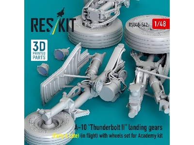 A-10 'thunderbolt Ii' Landing Gears (Early & Late) (In Flight) With Wheels Set For Academy Kit (3d Printed) - zdjęcie 3