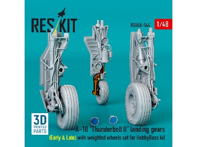 A-10 'thunderbolt Ii' Landing Gears (Early & Late) With Weighted Wheels Set For Hobbyboss Kit (Metal + 3d Printed) - zdjęcie 2