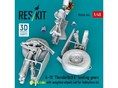 A-10 'thunderbolt Ii' Landing Gears (Early & Late) With Weighted Wheels Set For Hobbyboss Kit (Metal + 3d Printed) - zdjęcie 3
