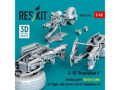 A-10 'thunderbolt Ii' Landing Gears (Early & Late) (In Flight) With Wheels Set For Hobbyboss Kit (3d Printed) - zdjęcie 3