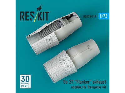 Su-27 'flanker' Exhaust Nozzles For Trumpeter Kit (3d Printed) - zdjęcie 1