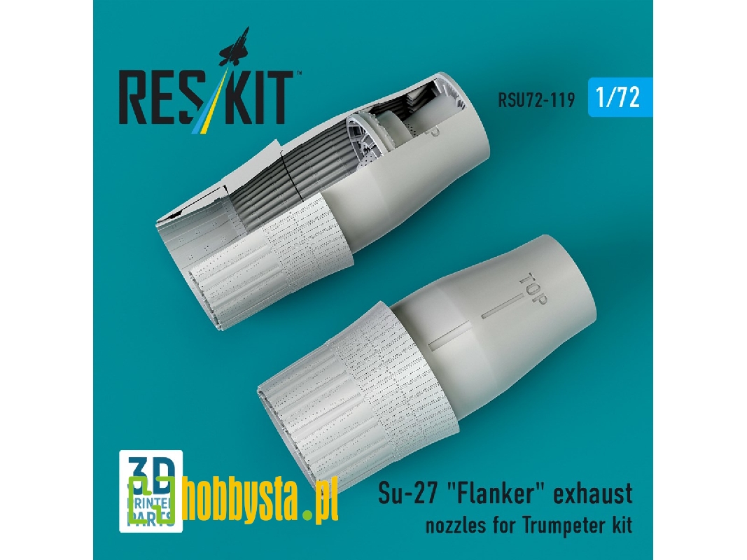 Su-27 'flanker' Exhaust Nozzles For Trumpeter Kit (3d Printed) - zdjęcie 1 Su-27 'flanker' Exhaust Nozzles For Trumpeter Kit (3d Printed) - zdjęcie 1