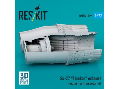 Su-27 'flanker' Exhaust Nozzles For Trumpeter Kit (3d Printed) - zdjęcie 2