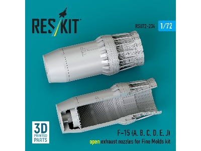 F-15 (A, B, C, D, E, J) Open Exhaust Nozzles For Fine Molds Kit (3d Printed) - zdjęcie 1
