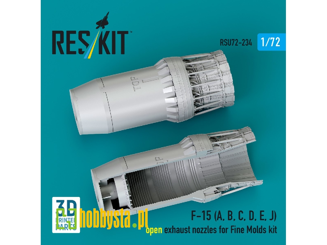 F-15 (A, B, C, D, E, J) Open Exhaust Nozzles For Fine Molds Kit (3d Printed) - zdjęcie 1 F-15 (A, B, C, D, E, J) Open Exhaust Nozzles For Fine Molds Kit (3d Printed) - zdjęcie 1