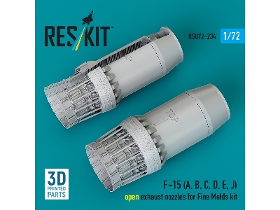F-15 (A, B, C, D, E, J) Open Exhaust Nozzles For Fine Molds Kit (3d Printed) - zdjęcie 2