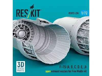 F-15 (A, B, C, D, E, J) Open Exhaust Nozzles For Fine Molds Kit (3d Printed) - zdjęcie 3