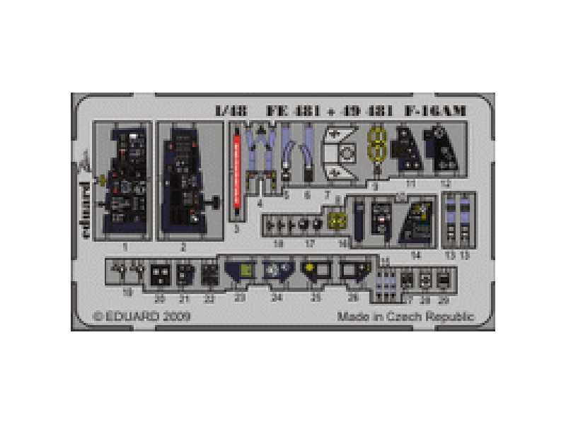F-16AM S. A. 1/48 - Kinetic - blaszki - zdjęcie 1 F-16AM S. A. 1/48 - Kinetic - blaszki - zdjęcie 1