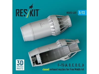 F-15 (A, B, C, D, E, J) Closed Exhaust Nozzles For Fine Molds Kit (3d Printed) - zdjęcie 2