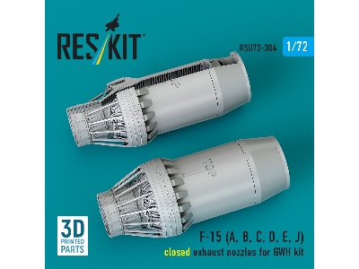 F-15 (A, B, C, D, E, J) Closed Exhaust Nozzles For Gwh Kit (3d Printed) - zdjęcie 3