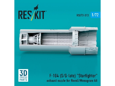F-104 (S/G-late) 'starfighter' Exhaust Nozzle For Revell/Monogram Kit (3d Printed) - zdjęcie 2
