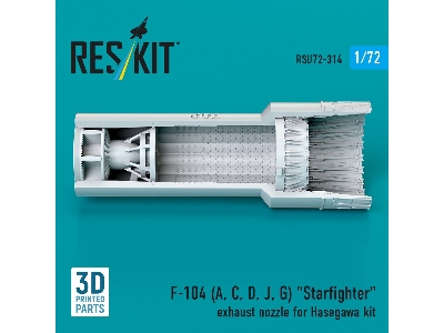 F-104 (A, C, D, J, G) 'starfighter' Exhaust Nozzle For Hasegawa Kit (3d Printed) - zdjęcie 2