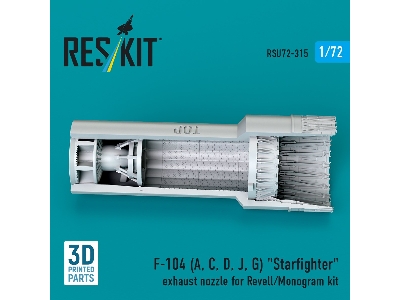 F-104 (A, C, D, J, G) 'starfighter' Exhaust Nozzle For Revell/Monogram Kit (3d Printed) - zdjęcie 2