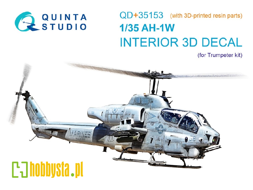Ah-1 W - 3d-printed & Coloured Interior On Decal Paper - zdjęcie 1 Ah-1 W - 3d-printed & Coloured Interior On Decal Paper - zdjęcie 1