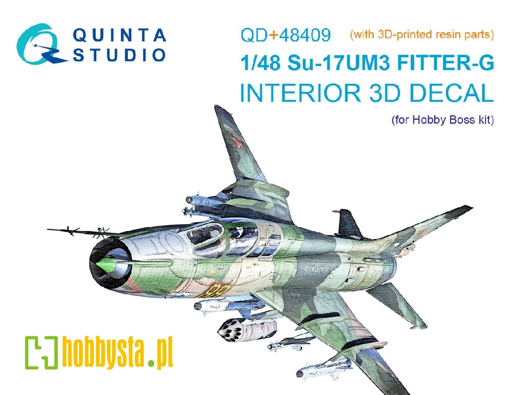Su-17um3 - 3d-printed & Coloured Interior On Decal Paper - zdjęcie 1 Su-17um3 - 3d-printed & Coloured Interior On Decal Paper - zdjęcie 1