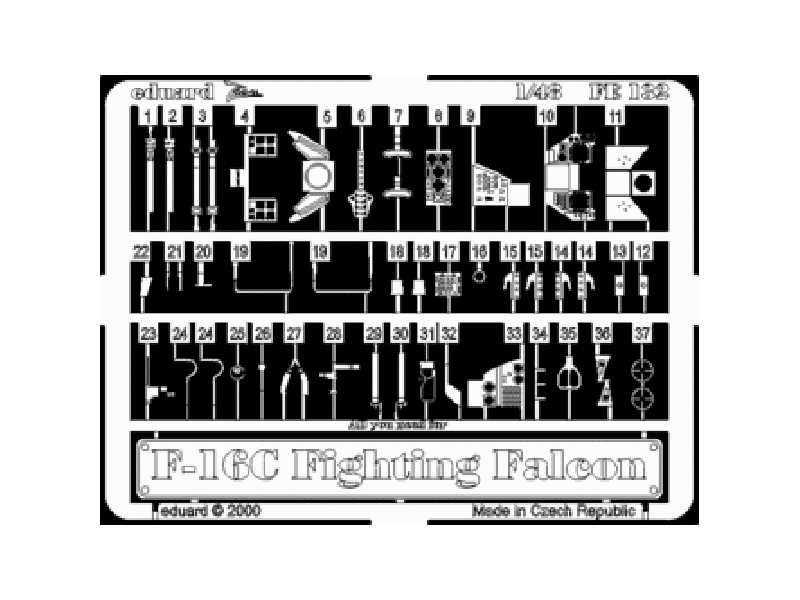F-16C 1/48 - Italeri - blaszki - zdjęcie 1 F-16C 1/48 - Italeri - blaszki - zdjęcie 1