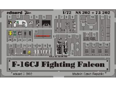  F-16C 1/72 - Hasegawa - blaszki - zdjęcie 1