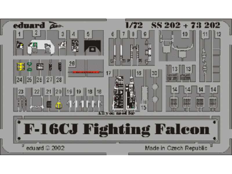  F-16C 1/72 - Hasegawa - blaszki - zdjęcie 1