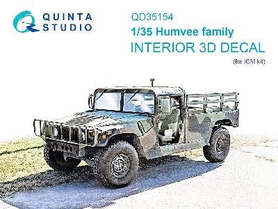 Humvee Family - 3d-printed & Coloured Interior On Decal Paper (For Icm Kits) - zdjęcie 1