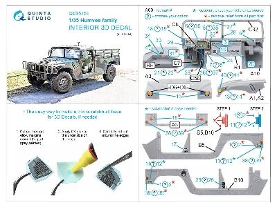 Humvee Family - 3d-printed & Coloured Interior On Decal Paper (For Icm Kits) - zdjęcie 4