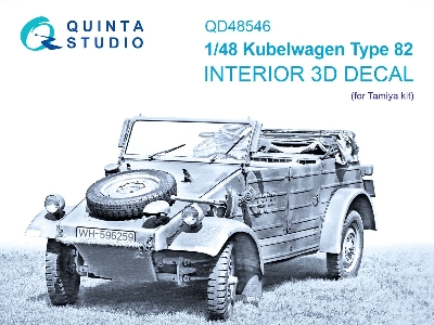 Kubelwagen Type 82 - 3d-printed & Coloured Interior On Decal Paper (For Tamiya Kits) - zdjęcie 1