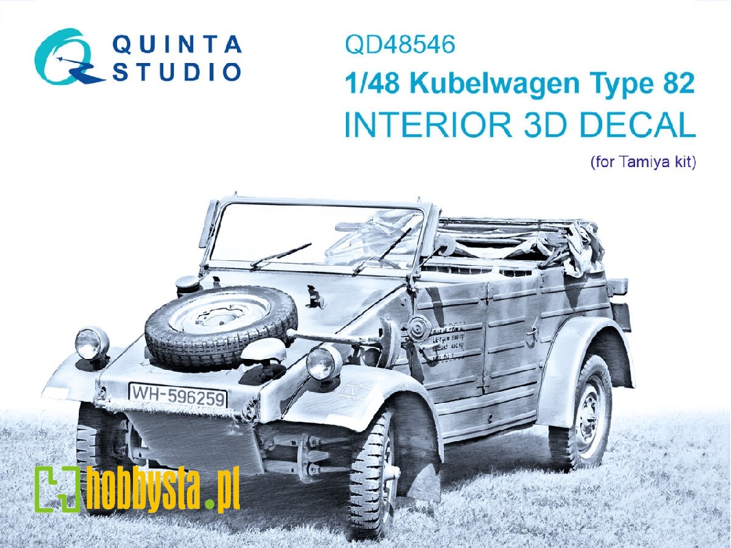 Kubelwagen Type 82 - 3d-printed & Coloured Interior On Decal Paper (For Tamiya Kits) - zdjęcie 1 Kubelwagen Type 82 - 3d-printed & Coloured Interior On Decal Paper (For Tamiya Kits) - zdjęcie 1