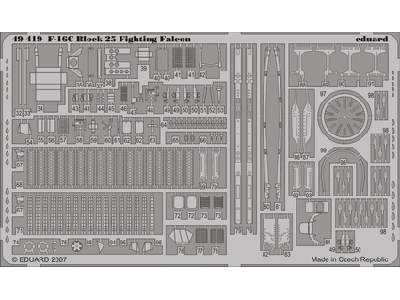  F-16C Block 25 S. A. 1/48 - Tamiya - blaszki - zdjęcie 1