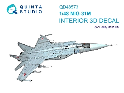 Mig-31 M - 3d-printed & Coloured Interior On Decal Paper (For Hobby Boss Kits) - zdjęcie 1