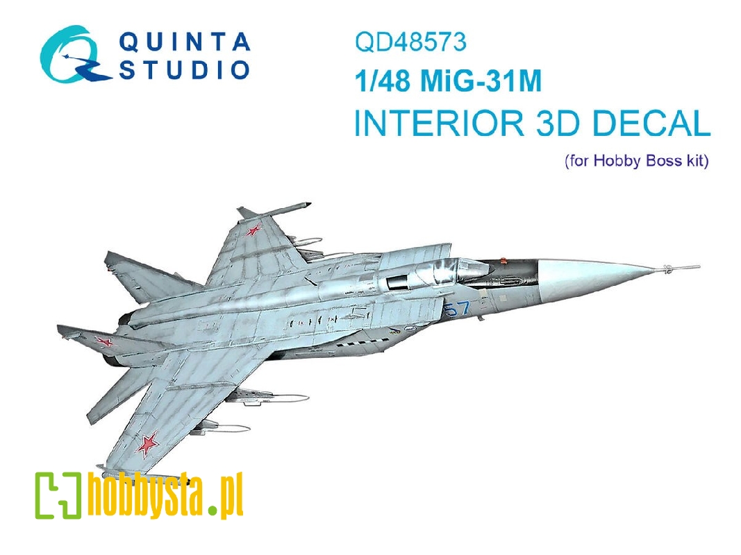 Mig-31 M - 3d-printed & Coloured Interior On Decal Paper (For Hobby Boss Kits) - zdjęcie 1 Mig-31 M - 3d-printed & Coloured Interior On Decal Paper (For Hobby Boss Kits) - zdjęcie 1