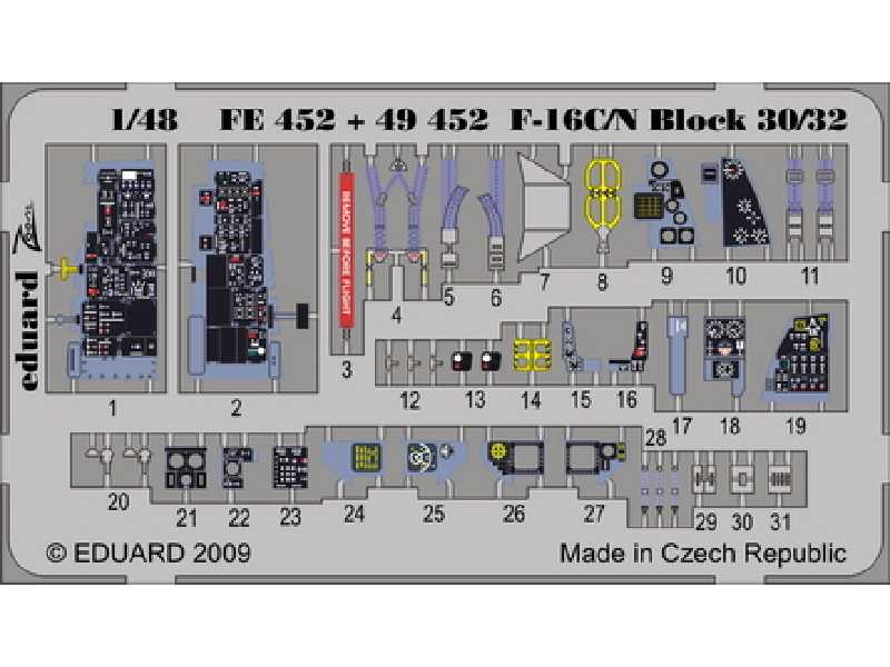 F-16C/ N Block 30/32 S. A. 1/48 - Tamiya - blaszki - zdjęcie 1 F-16C/ N Block 30/32 S. A. 1/48 - Tamiya - blaszki - zdjęcie 1