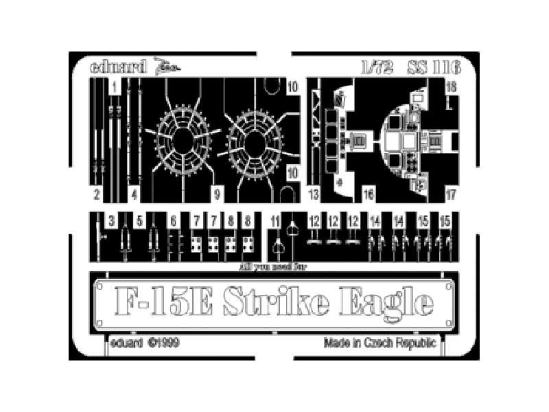  F-15E 1/72 - Academy Minicraft - blaszki - zdjęcie 1