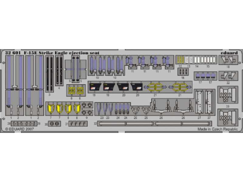  F-15E ejection seat 1/32 - Tamiya - blaszki - zdjęcie 1