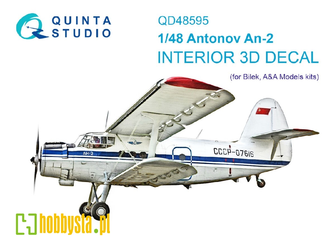 Antonov An-2 Colt - 3d-printed & Coloured Interior On Decal Paper - zdjęcie 1 Antonov An-2 Colt - 3d-printed & Coloured Interior On Decal Paper - zdjęcie 1
