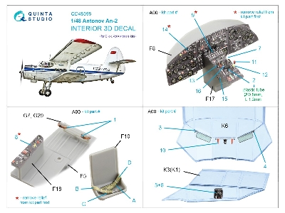 Antonov An-2 Colt - 3d-printed & Coloured Interior On Decal Paper  - zdjęcie 10