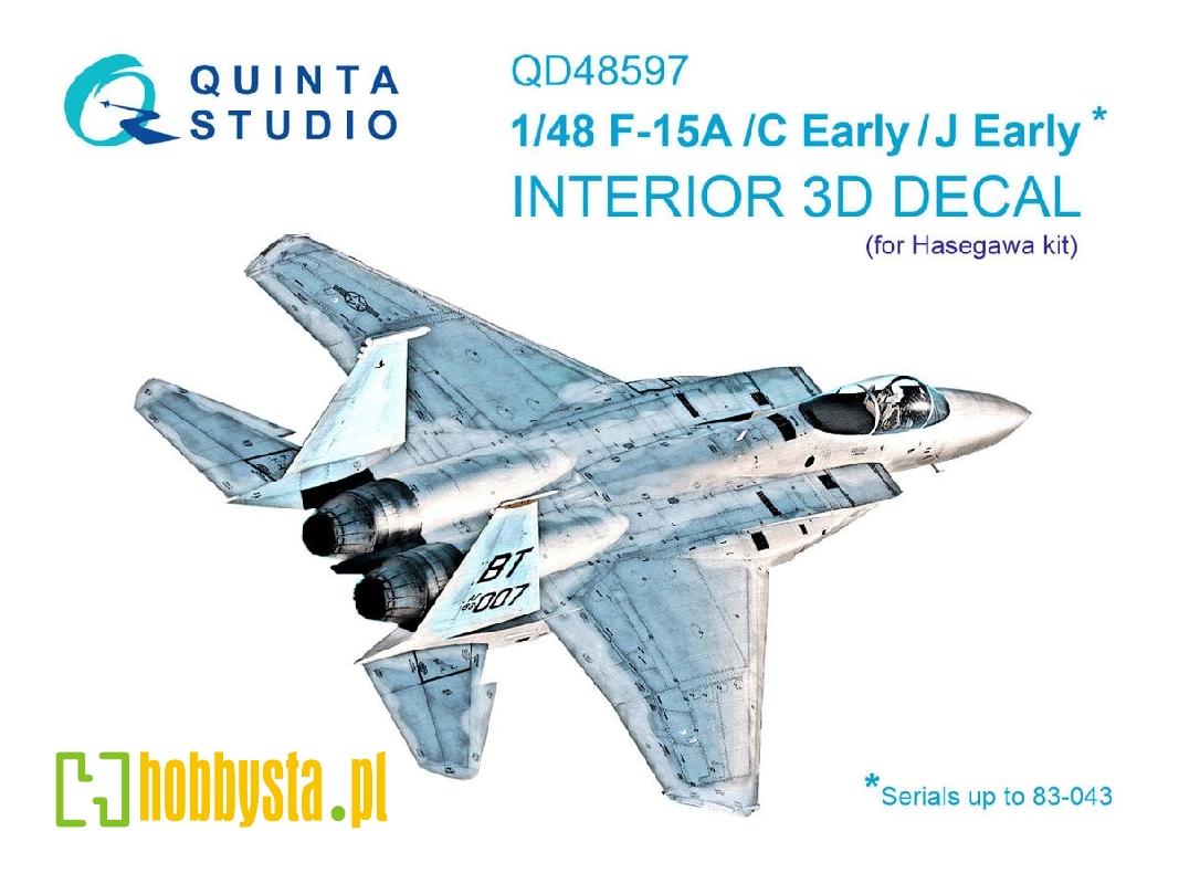 F-15 A / C Early / J Early - 3d-printed & Coloured Interior... - zdjęcie 1 F-15 A / C Early / J Early - 3d-printed & Coloured Interior... - zdjęcie 1
