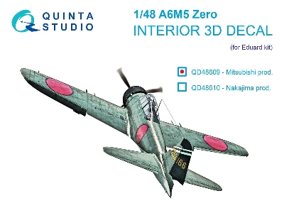 A6m5 Zero (Mitsubishi Production) - 3d-printed & Coloured Interior... - zdjęcie 1