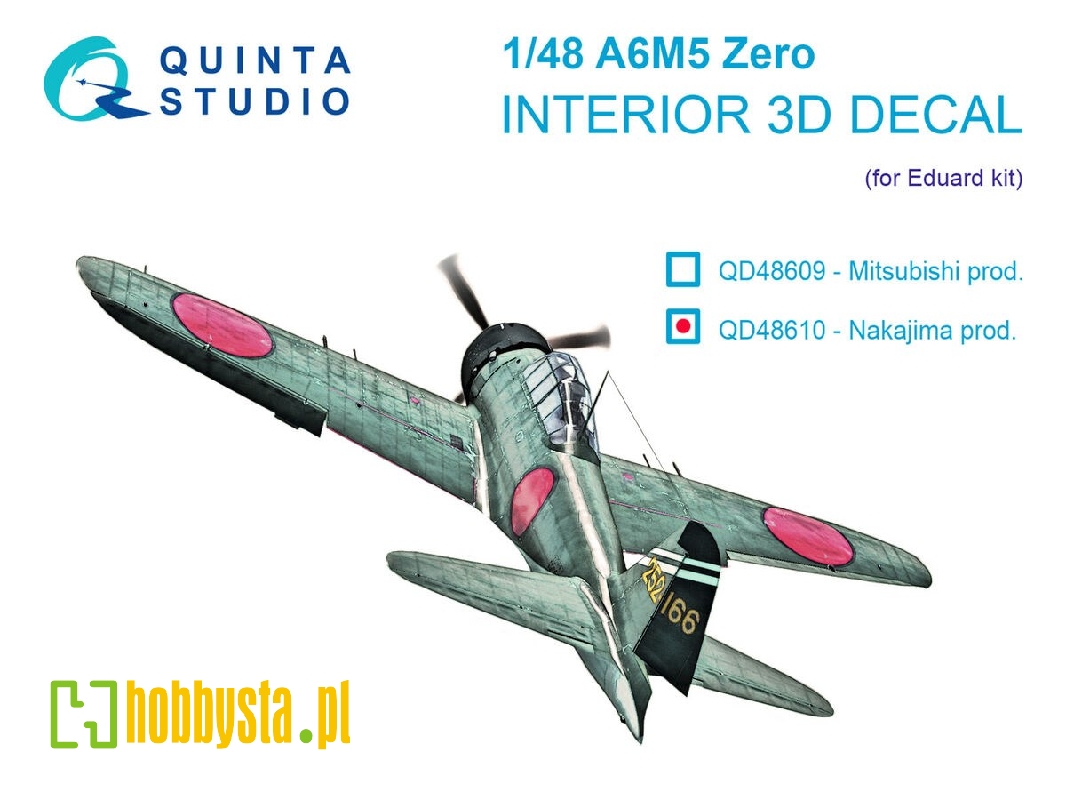 A6m5 Zero (Nakajima Production) - 3d-printed & Coloured Interior... - zdjęcie 1 A6m5 Zero (Nakajima Production) - 3d-printed & Coloured Interior... - zdjęcie 1