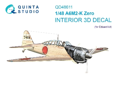 A6m2-k Zero - 3d-printed & Coloured Interior On Decal Paper (For Eduard Kits) - zdjęcie 1