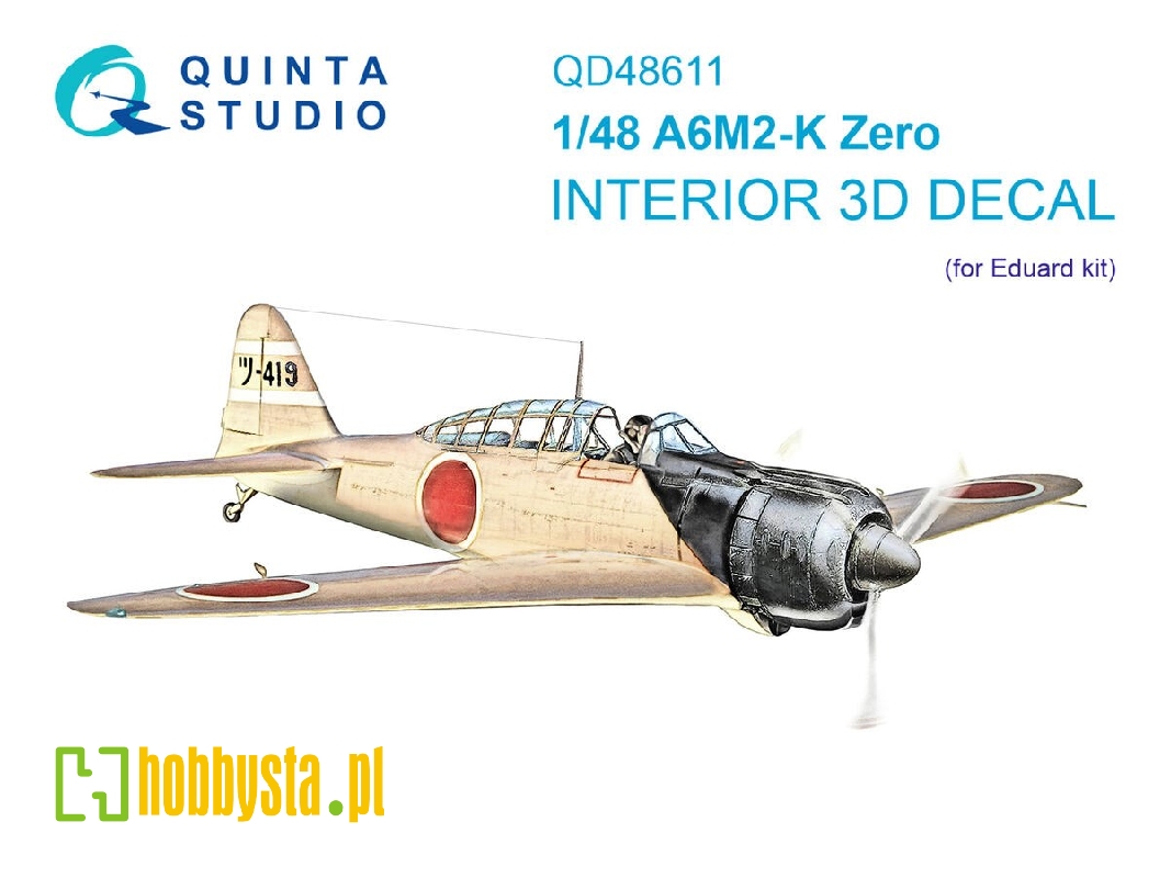 A6m2-k Zero - 3d-printed & Coloured Interior On Decal Paper (For Eduard Kits) - zdjęcie 1 A6m2-k Zero - 3d-printed & Coloured Interior On Decal Paper (For Eduard Kits) - zdjęcie 1