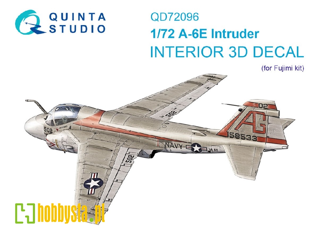 A-6 E Intruder - 3d-printed & Coloured Interior On Decal Paper (For Fujimi Kits) - zdjęcie 1 A-6 E Intruder - 3d-printed & Coloured Interior On Decal Paper (For Fujimi Kits) - zdjęcie 1